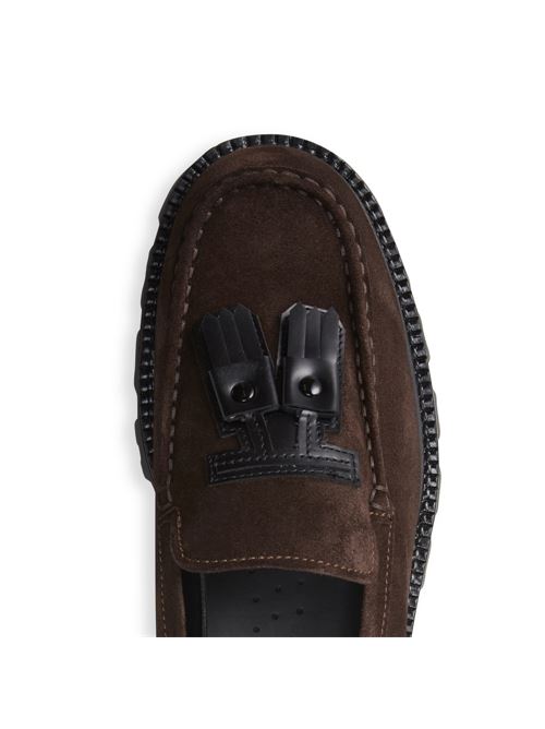 Mocassino da donna marrone   in pelle scamosciata con fiocco FRATELLI ROSSETTI | 767905560